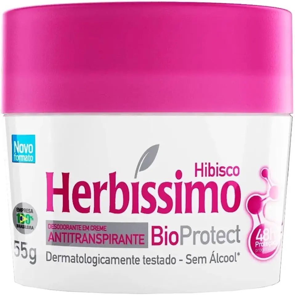 Dana - Desodorante Cremoso Herbissimo 55G Bio Protect Hibisco Rosa