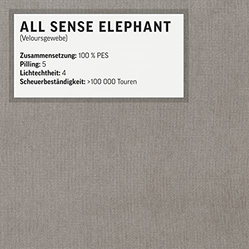 Mivano Eckcouch Gisele / Ecksofa mit Schlaffunktion, Stauraum, Armteilfunktion und Kopfteilverstellung / 256 x 83 x 209 / Velours, Beige – Bild 7