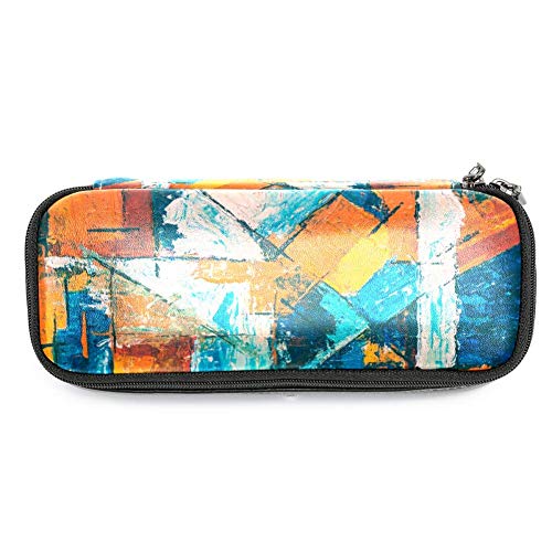 Preisvergleich Produktbild Personalisierbares farbiges Federmäppchen, Kapazität, Stifteetui, Doppelreißverschluss, Schreibwaren-Tasche, Kosmetiktasche mit Fächern für Mädchen, Jungen und Erwachsene