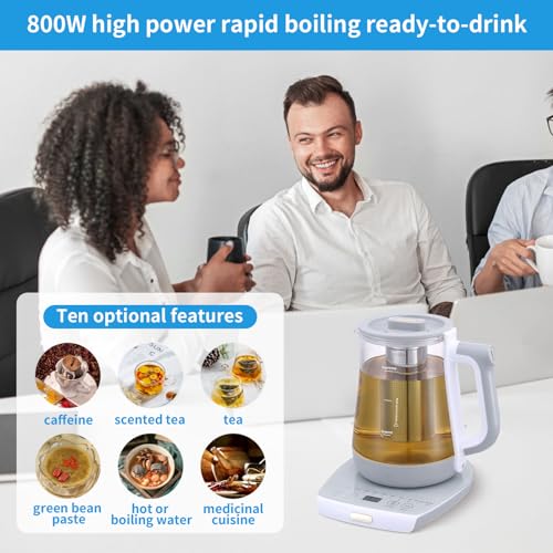 Hervidor Eléctrico Vidrio 1.8 L Tacto Inteligente Blanco miniatura 5