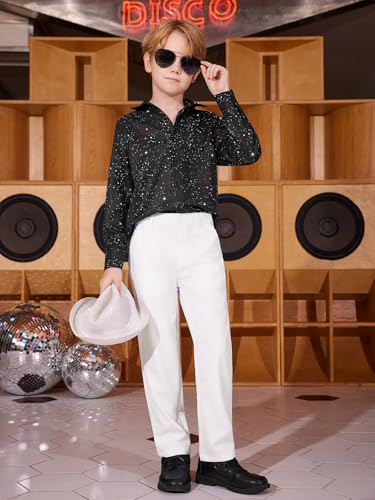 Disfraz retro disco para niños 5-14 años miniatura 4