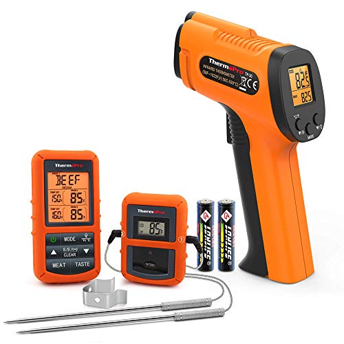 thermopro tp20 wireless remote digital meat thermometer with dual probe