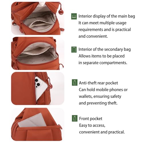 Waterproof 2-Way Commuter Bag, Oxford Large Capacity Convertible Shoulder Bags, Crossbody Anti-Theft Travel Tote4