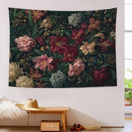 Tapisserie murale tissu fleurs pour la décoration de chambre rétro