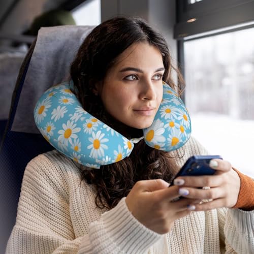 Almohada de memoria viscoelástica negro tipo L de viaje miniatura 6