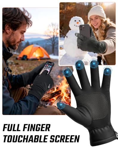 ATERCEL Winter Running Gloves for Men & Women, Thermal Touchscreen Gloves with Non-Slip Grip for Running, Walking, Cycling & Driving - image 4
