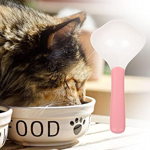 2 Pcs Pet Food Scoop Durable Pet Dry Food Feeding Spoon Cat Food Scoop for Dog Cat Food Dispenser Cat Paw Shape