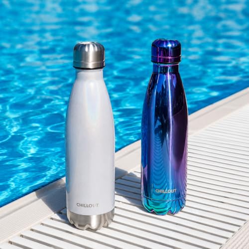 Image of CHILLOUT LIFE 17oz Insulated Stainless Steel Water Bottle, Leak Proof