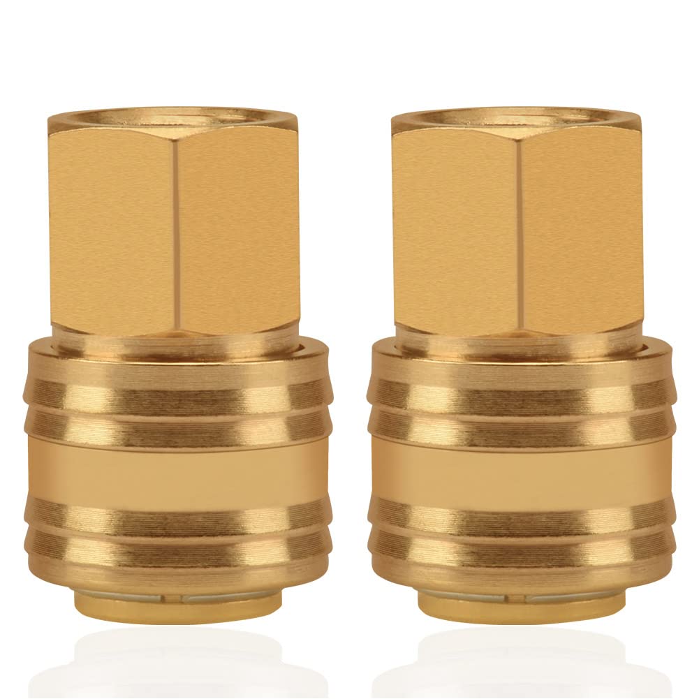 2stk Air Line Connectors 3/8" Euro Airline Hose Compressor Fittings BSP Air Coupler and Plug Kit Couplings Connector Male