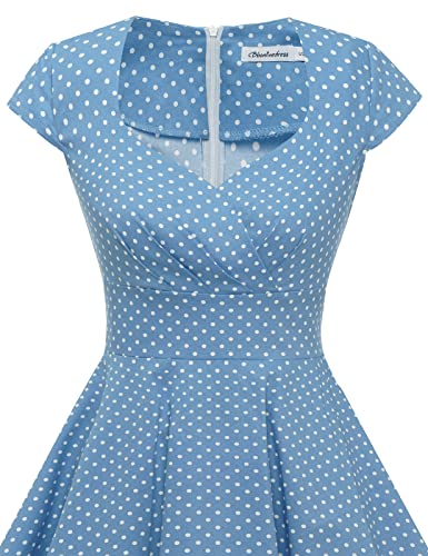image for Bbonlinedress Vintage Dress for Women Polka Dot 1950s Wedding Guest Su