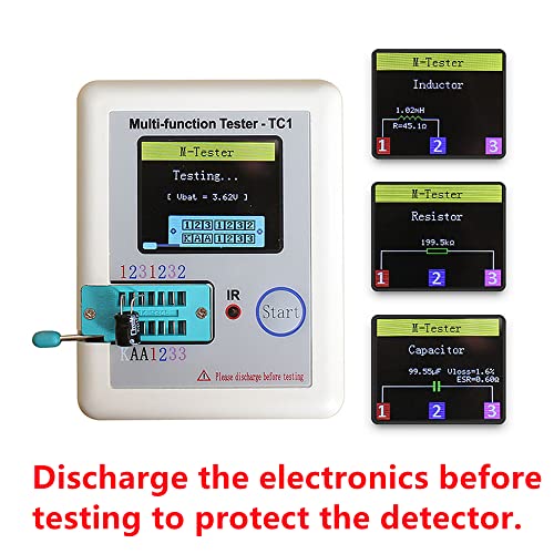 DollaTek 1.8inch Bunte Display Pocketable Multifunktionale TFT Hintergrundbeleuchtung Transistor LCR-TC1 Tester für Diode Triode Kondensator Widerstand Transistor LW21