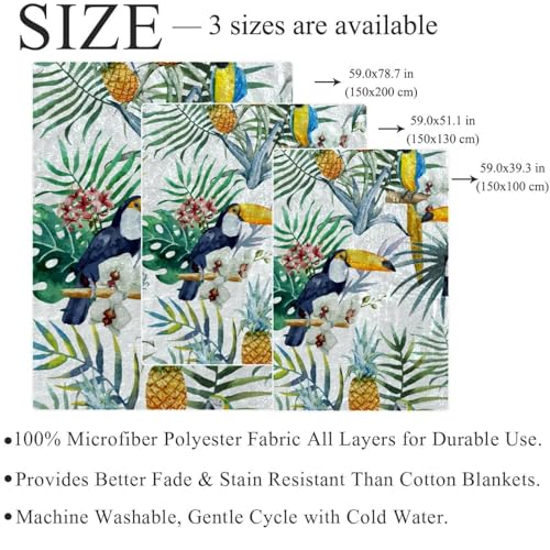 Couverture polaire tropicale douce et chaude microfibre pour canapé - 5