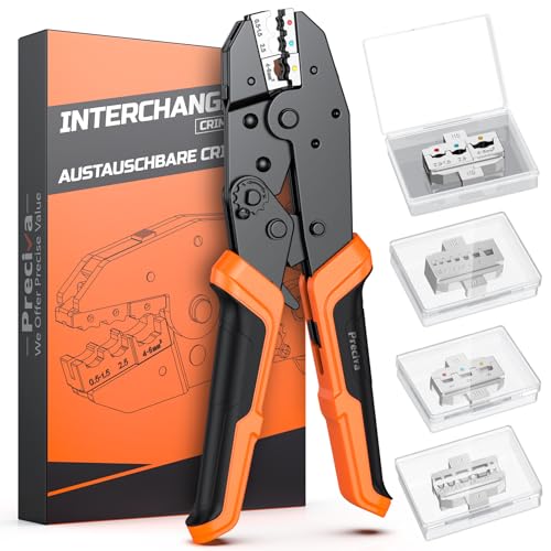 Preciva Crimping Pliers Tool Set with 4 Heads