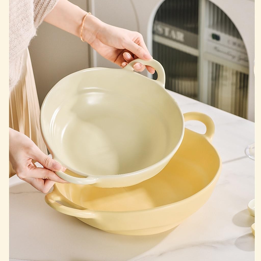Soup Bowl Large Pot Bowl Large Boiled Fish Soup Pot 16-inch Binaural Ceramic Special Soup Bowl Deep Bowls