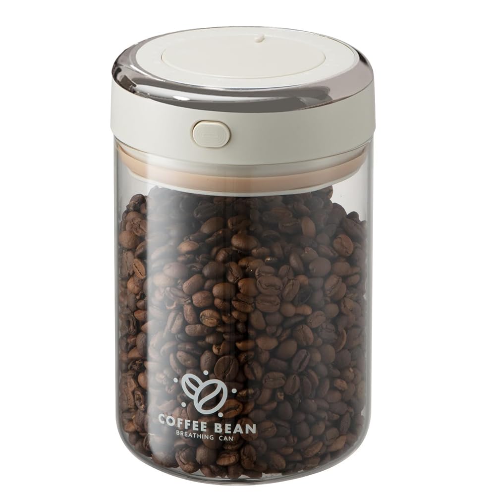 CTRLZS Coffee Bean Storage Container Glass Sealed Jar with One-Way Valve Milk Powder Storage Jar B