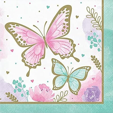 Creative Party Butterfly Napkins, Pack of 16 Cover