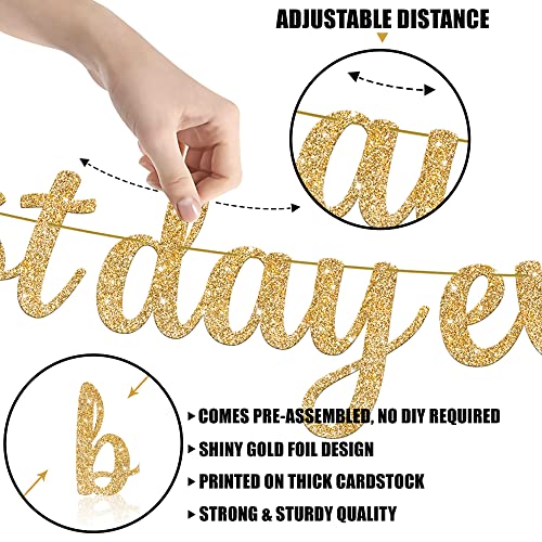 Image of Katchon, Gold Glitter Best Day Ever Banner - 10 Feet, No DIY | Best Day Ever Sign Grad Banner, Graduation Decorations 2026 | Congratulations Banners, Graduation Party Decorations Grad Banner