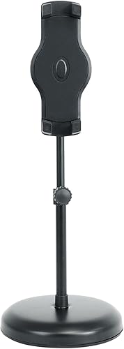 Miniatura 9 de Rockville iStand 7 iPadiPhoneTeléfonoTabletaEscritorio Estudio StandAltura Ajustable + Micrófono Clip