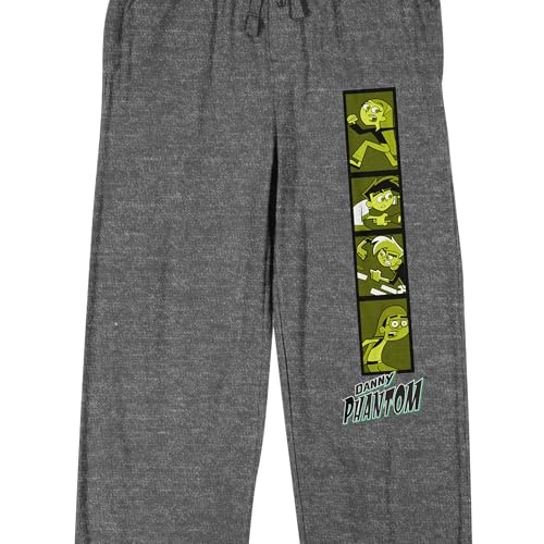 Bioworld Danny Phantom Ghost Zone Men's Heather Gray Sleep Pants2