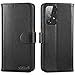 Produktbild LENSUN Echtleder Hülle für Samsung Galaxy A33, Handyhülle [Echtes Leder] [Magnetverschluss] [RFID Schutz] Handytasche Lederhülle für Samsung Galaxy A33 5G - Schwarz(A33-JT-BK)