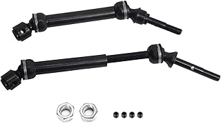1Pair Front and Rear Aluminum Alloy RC CVD Steel Drive Shaft Axle Transmission Axle Joint for Traxxas Slash 4X4 Stampede Rustler VXL HQ727 Short Truck