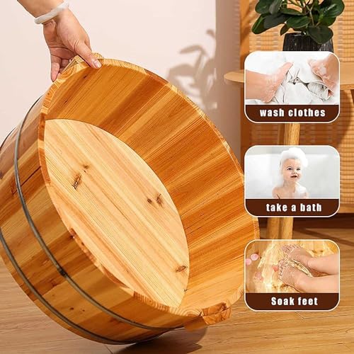 Bañera de madera para pies, para pedicura y masaje miniatura 6