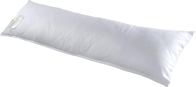 PROCAVE Delikatna flanela  poszewka ochronna na poduszkę do spania na boku w rozmiarze 40 x 200 cm ze 100% bawełny  Made in Germany  chroni poduszkę przed zanieczyszczeniami