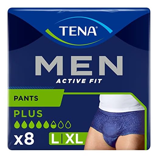 TENA Men Pants Plus Medium (M) - Inkontinenz-Slips für Herren (1 Karton = 4 x 12 = 48 Stück)