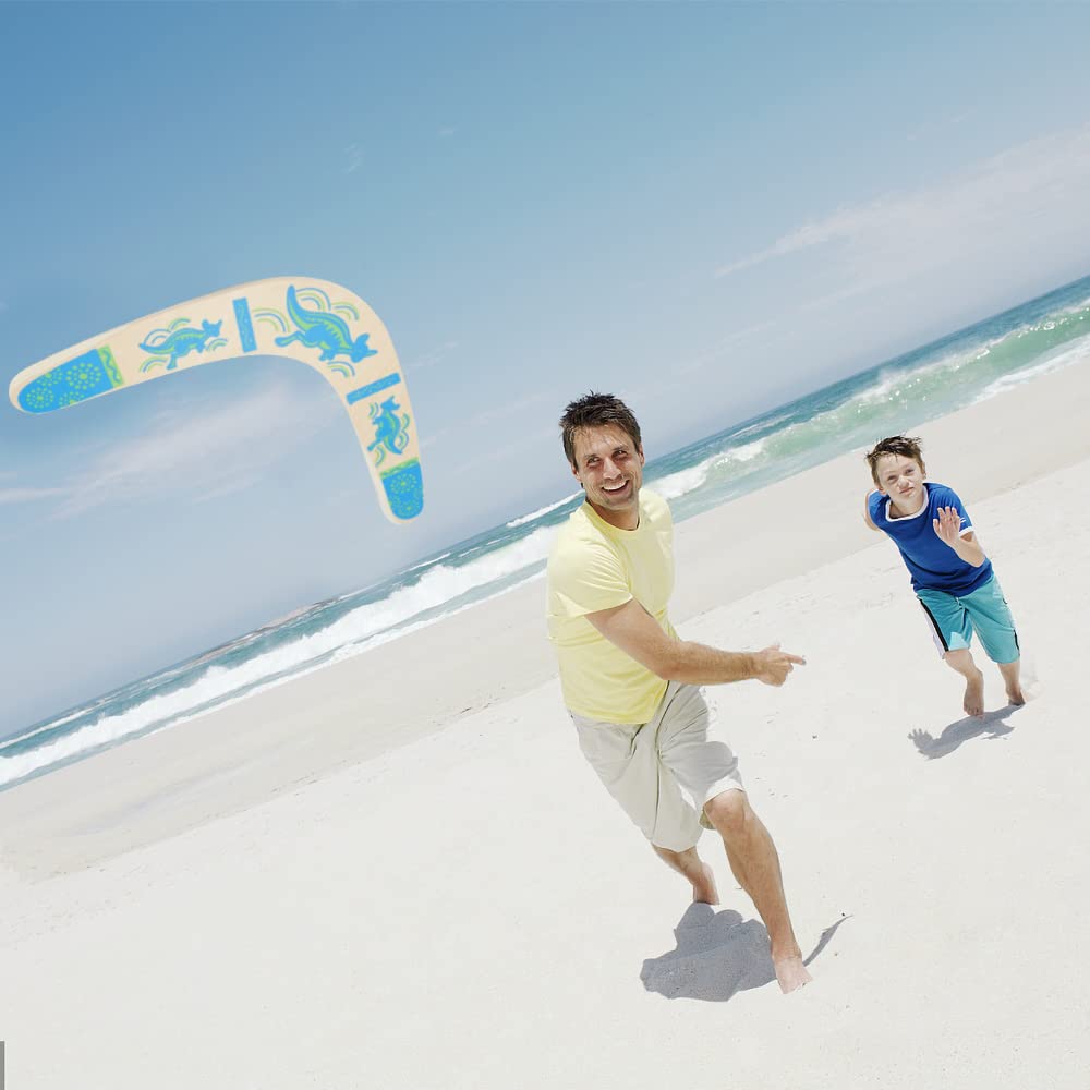 JINSION Boomerang, Ritorno Boomerang Bambini, Boomerang Volante in Legno a Forma di V, Giochi di lancio Boomerang Giocattolo di Sport all'Aria Aperta Attrezzature Sportive da Gioco per Bambini, Adulti