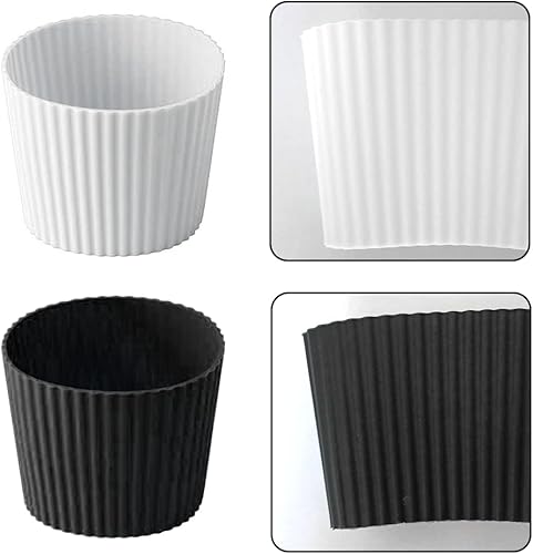 Miniatura 3 de JIEDALIN Funda antideslizante para taza de café, funda de silicona para tazas de café, funda para botella, resistente a la botella de vidrio,