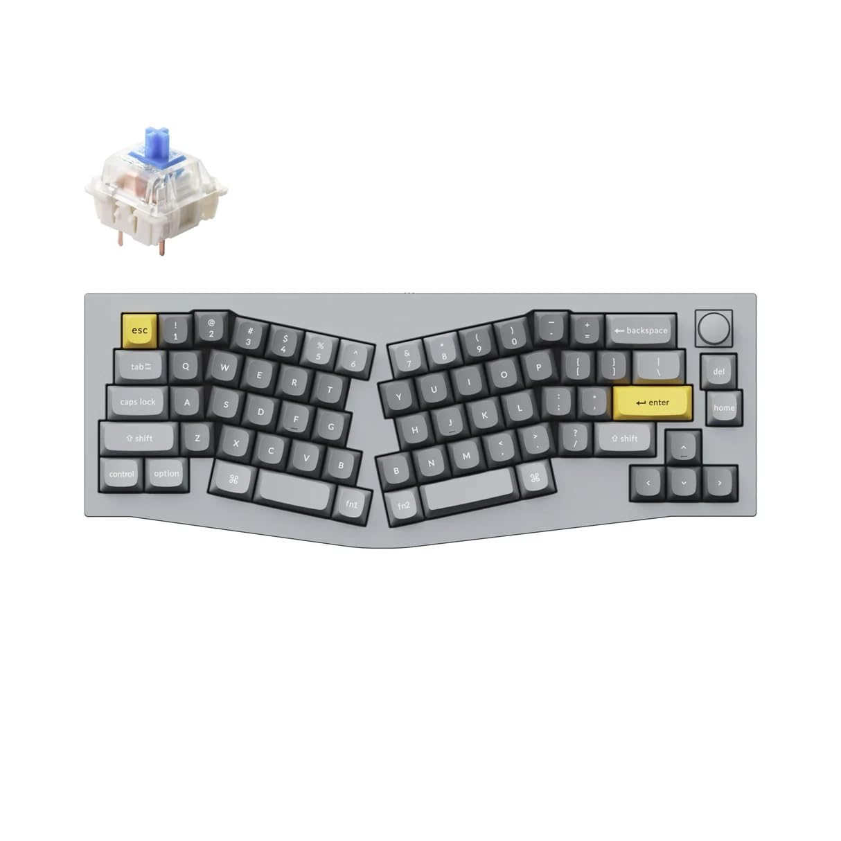 Keychron Q8 Swappable RGB Backlight Blue Switch Knob Version - Grey -Special Color-image-19
