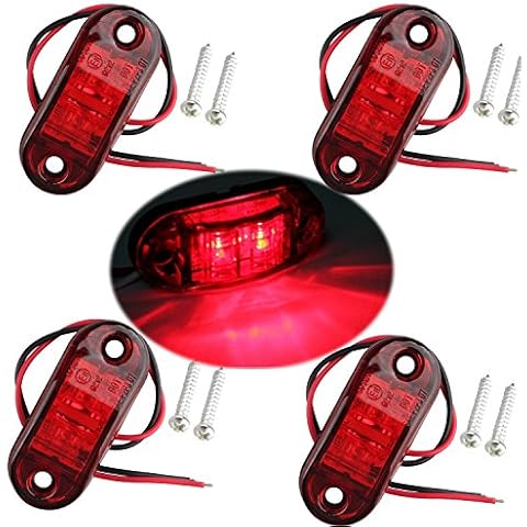 Futheda 4pcs Waterproof LED Side Marker Lights Cover