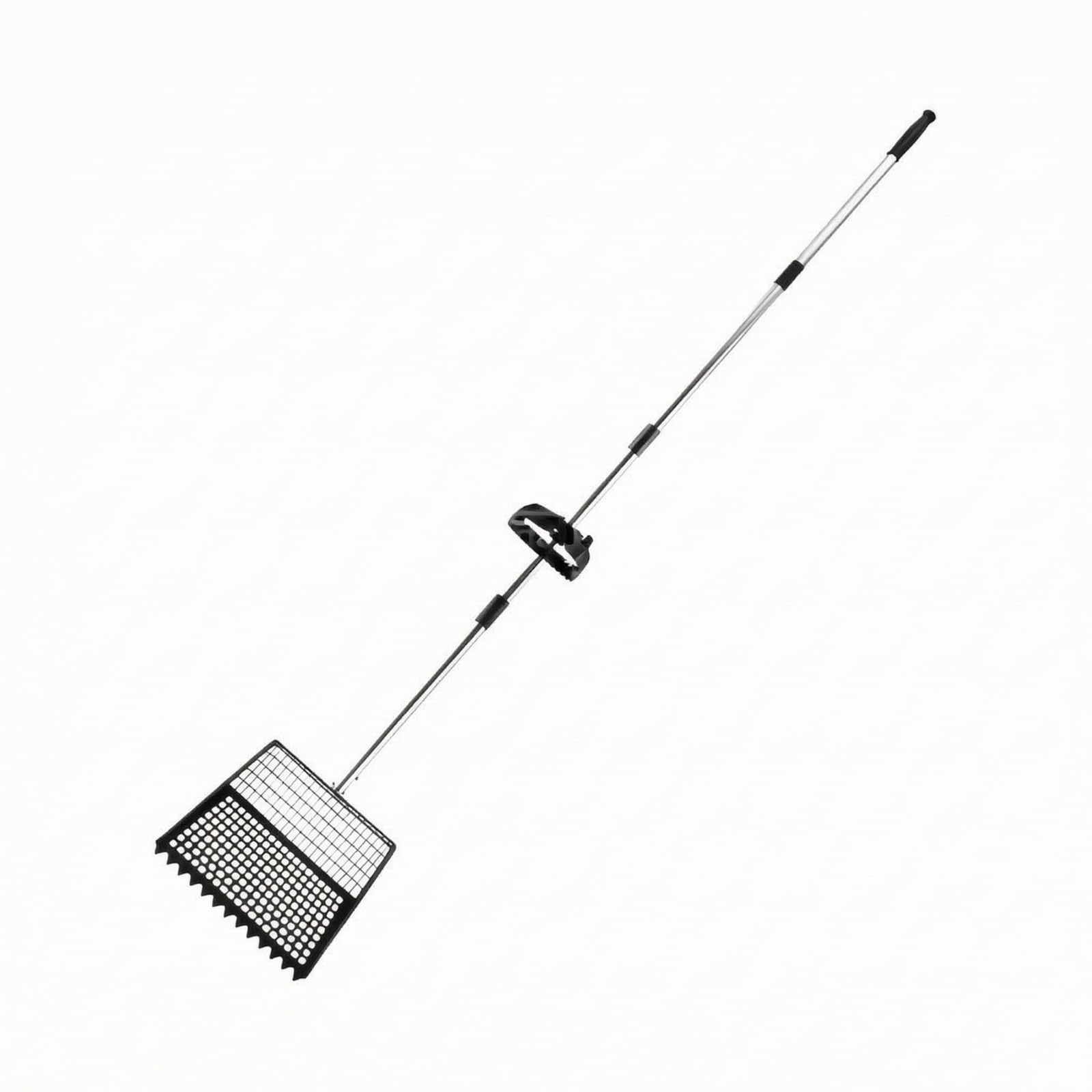 Colcolo rostbeständig Mistschaufel mit Löchern, Schaufelblatt Mit Runden Öffnungen Aus Metalldraht, 25 cm Breit Verstellbarer Stiel