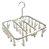 洗濯 物干し ハンガー アルモア MT 角 ホワイト 約32×34×29cm 24ピンチ 軽くて丈夫なアルミフレーム