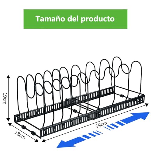Encuentra reviews de Estante organizador ajustable para platos Top cinco. 29 Imagen adicional