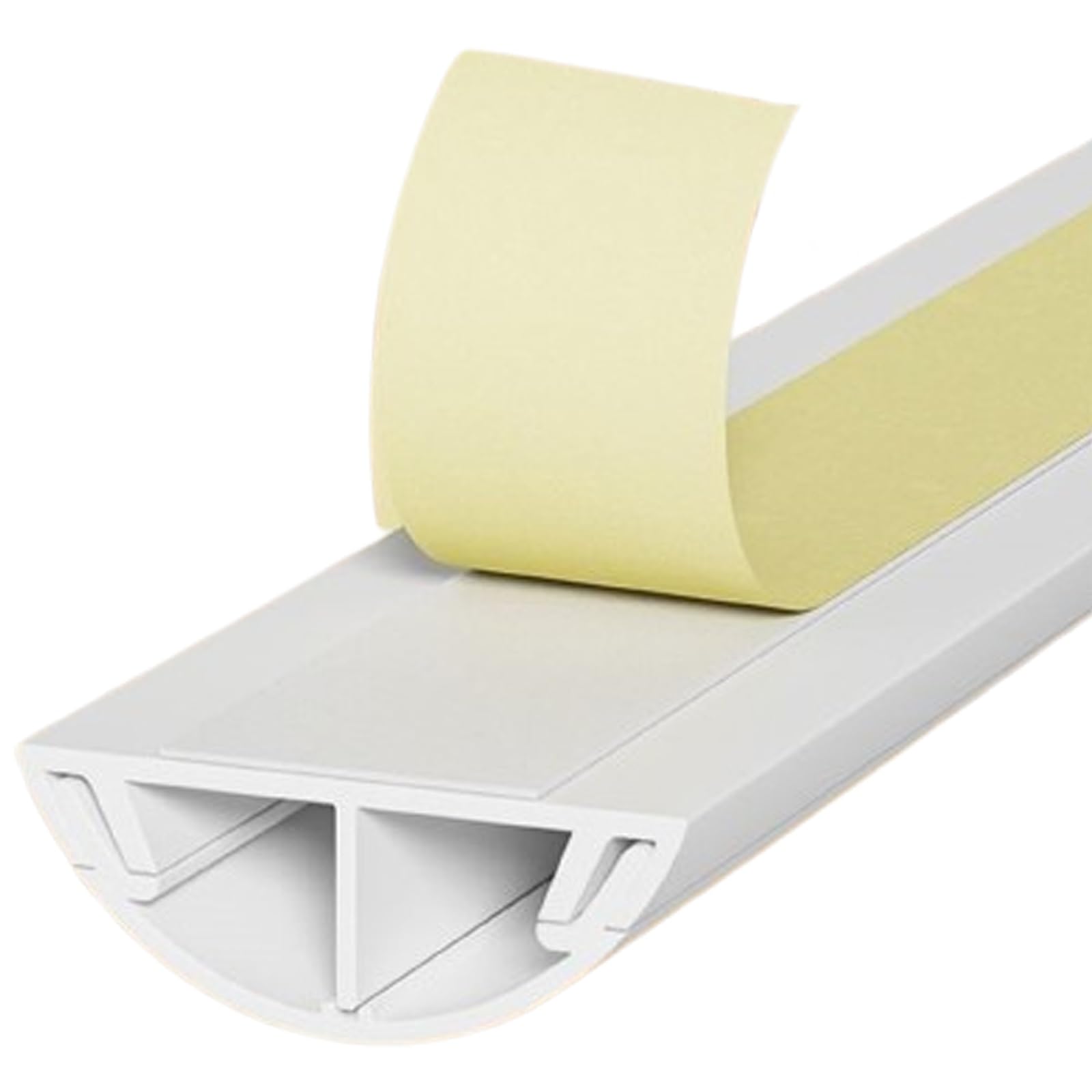 Pasacables Suelo, Autoadhesivo Canaleta Cables Suelo, Cubre Cables Suelo de 100 Cm, Gestión de Cables para Oficinas, Gimnasios y Exposiciones(White,12 * 2.65cm/4.7 * 1.04in)