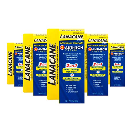 Lanacane Anti Itch Cream Max Strength, 1 Ounce (Pack of 5)