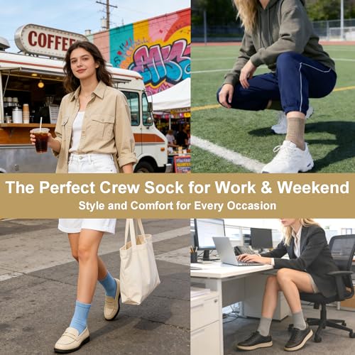 Image of Womens Cotton Anti-Pilling Quarter Crew Socks | Moisture-wicking, Odor-control, Lightweight, Office /gym, 7-pair, US 6-10