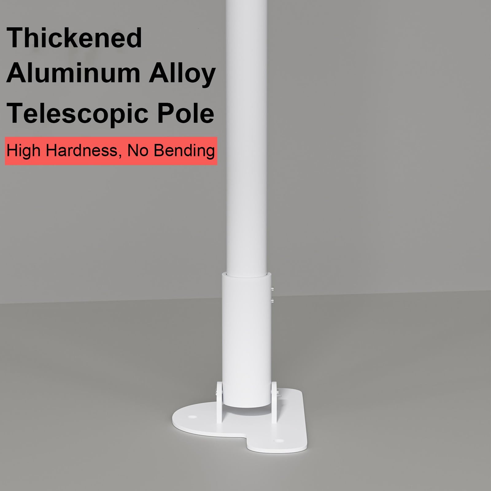 Tringle Rideau Pivotante à 180 un Seul Côté, Barre Rideau de Tension En Alliage D'aluminium à Fixation Par Perçage pour Buanderie(White,115-180cm/45-70in)