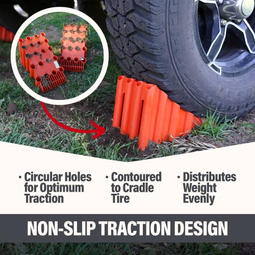 SECURITYMAN Wheel Chocks | Trailer Chocks | Tire Chocks (2 Pack) Durable, Non-Slip, Solid Wheel Chocks for RV Trailer, Travel, Camper, Truck, and Boat