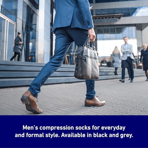 Image of Neo G Men's Compression Socks - True Graduated Compression - Class 1 Medical Device - Grey