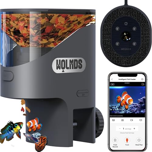 Wolmds WiFi Fish Feeder with 2.5K Camera & App Control