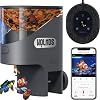 WiFi Automatic Fish Feeder with 2.5K Camera, 2.4/5G Smart App Control, Vacation Feeding Timer, 200ml Moisture-Proof Precision Flake Food Dispenser, Visual Aquarium Feeder for 10+ Gallon Tanks
