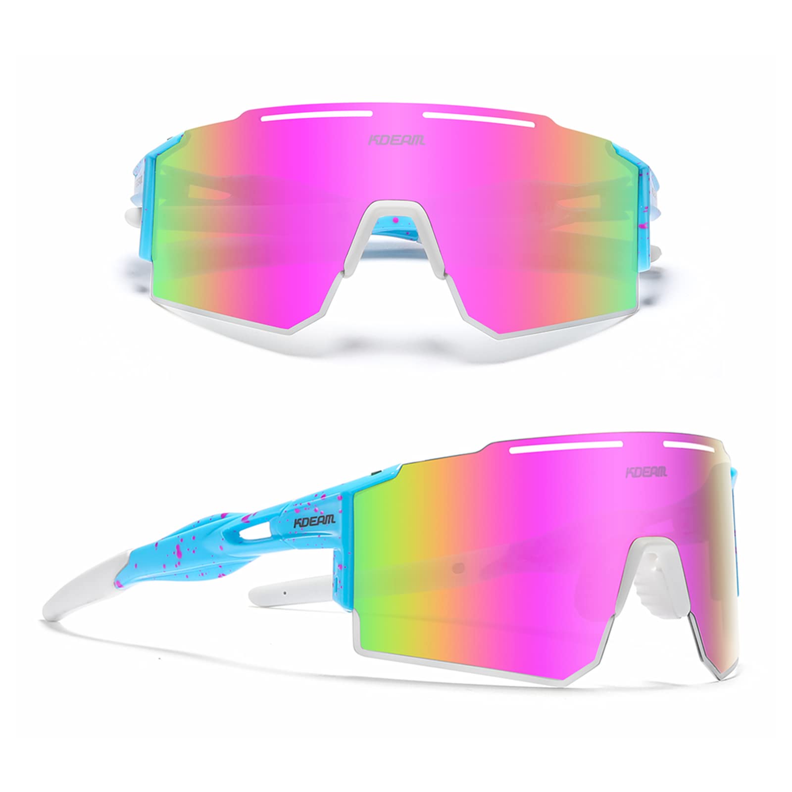 Occhiali da sole polarizzati per donne e uomini, protezione UV400 occhiali da ciclismo estivi golf baseball guida corsa pesca all'aperto antivento occhiali