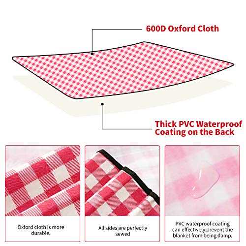 Waysse Large Picnic Blanket, Extra Large Outdoor Picnic Blanket 79\"x86\", Beach Blanket Waterproof Sandproof, Portable Picnic Blankets for Family, Picnic Mat for Beach, Camping and Hiking
