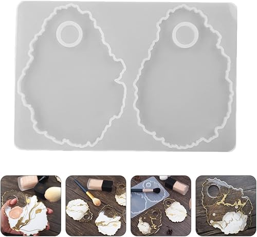 Miniatura 3 de Sewroro Molde de fundición irregular para bandeja de silicona, bandeja de maquillaje útil para fundición de resina epoxi, manualidades, decoración