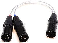 Vista 7 de 20CM Dual 3Pin XLR hembra a 4Pin XLR hembra equilibrado audio auricular adaptador cable
