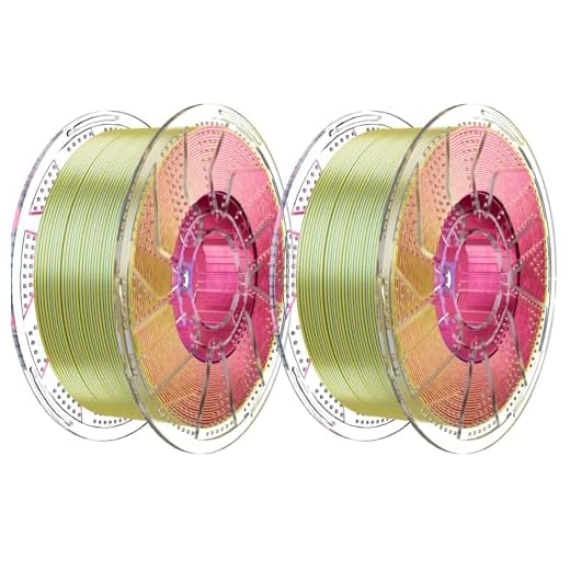 Chitu Systems Conjure Tricolor Silk PLA 3D Printer Filament, 2KG Spool (4.4lbs), 1.75mm Filament, Dimensional Accuracy +/-0.02mm, Silk 3D Printing Filament Bundle, (Red Yellow Blue 2-Pack)
