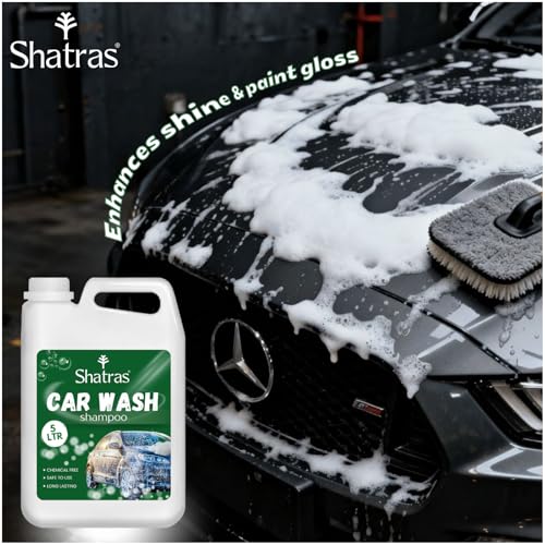 Image of Shatras Car Wash Shampoo - High Foam Car Cleaning Liquid | pH Neutral Formula | Scratch-Free Wash | Deep Cleaning & Extra Shine | Suitable for All Vehicles