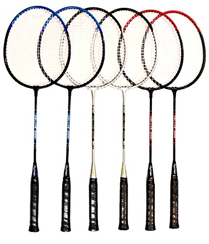 Python Ultimate Badminton Starter Set (Kit)(+2 Bonus Racquets/6 Total, Net & Poles) #TOP1